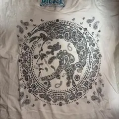 DIESEL ペイズリー柄 Tシャツ Sサイズ