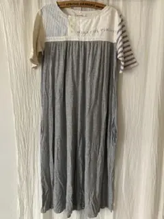 【お値下げ】オールドベティーズ　半袖ロングワンピース グレー　アメカジ
