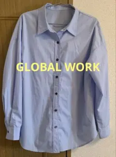 GLOBAL WORK 365日マイスタイルシャツ　サックス　 Lサイズのサムネイル