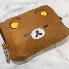 リラックマカラビナ付き折りたたみエコバッグ おかおエコバッグ
