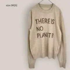 クルーネックニット　セーター　ベージュ　カシミヤ・ウール混