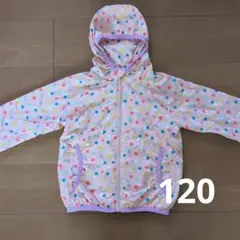 SHOO-LA-RUE 水玉ウィンドブレーカー 薄手 ピンク 120サイズ