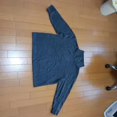 UNIQLO 　ソフトニットフリースリブハイネックT グレー