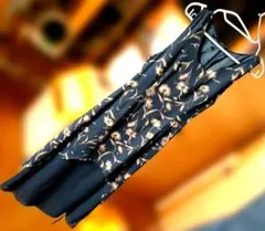 PEYTON PLACE アンサンブル ワンピース 160cm 花柄 黒色 美品のサムネイル