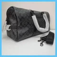 【COACH】 タグ有り ボストン バッグ ショルダーストラップ付き ブラック