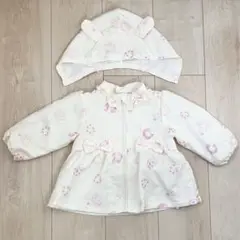 【美品】coeur a coeur フード付きドーナツ柄ウインドブレーカー　長袖