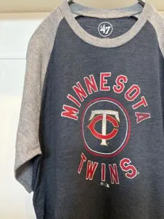Minnesota Twins Tシャツ M MLB 47 バイカラー 半袖のサムネイル