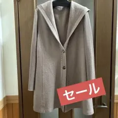 ラピーヌブランシュ フード付きベージュウールコート　　再値下げしました❗️