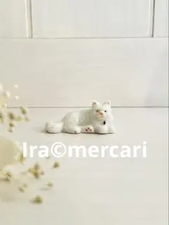 ホテルブリストルパリ　フェーブ　フェーヴ　陶器　新品　置物　猫　パリ　希少品 ホテルブリストルパリ フェーブ フェーヴ 陶器 新品 置物 猫