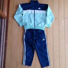 adidas☆上下ジャージセット 110cm ミント/ネイビー　男の子　女の子