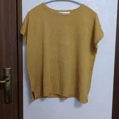 ikka 半袖ニット マスタード Mサイズ