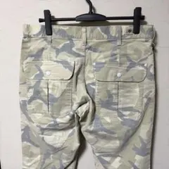 エドウィン ゴルフ カーゴパンツ ベージュ×カーキ 迷彩 カモフラ コーデュロイ