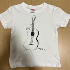 United Athle ギターと鳥 プリントTシャツ ホワイト 130cm