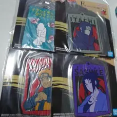 一番くじ NARUTO疾風伝 ラバーコースター ４個 ナルト イタチ サスケ