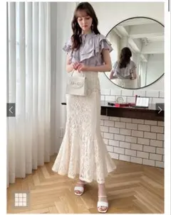 GRLホワイト レース マーメイドスカート ロング