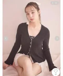 SNIDEL HOME ローズクロシェカーディガンのサムネイル