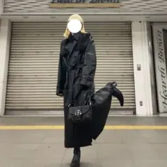 archive 牛革 クロコ型押し ロングコート 本革 オーダーメイド品