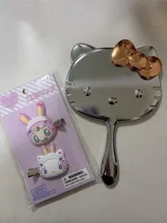 ルイルイ様専用　キティ手鏡とメゾピアノ髪クリップセット