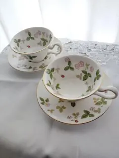 ウェッジウッド ワイルドストロベリー カップ&ソーサー シュガーポット 