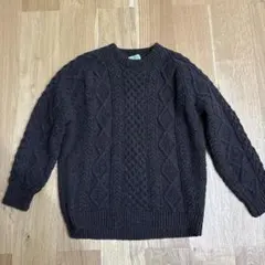 ヴィンテージ　アイルランド製　ハンドメイドニット　セーター　美品