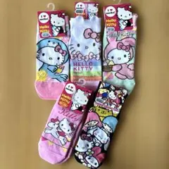ハローキティ 靴下 ５足セット マイメロ ポムポムプリン キキララ シナモン