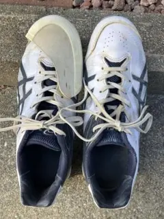 ASICS 軟式野球　スパイク ホワイト/ネイビー 24.5cm