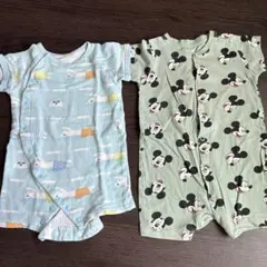 アプレレクール H＆M ロンパース 半袖 size70 ミッキー くま 綿100