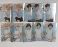 ハイキュー水遊びクリアカード　日向翔陽　影山飛雄　月島蛍　山口忠