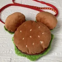 ディズニー　ミッキーマウス ハンバーガー型ポーチ　パスケース　ディズニーリゾート