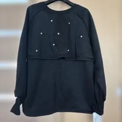 パール付き トレーナー ブラック 新品 お値下げ不可