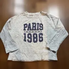 ラインストーン付きZARA グレー 長袖カットソー 6-7歳