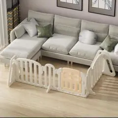 ベビーサークル折りたたみ置くだけベビーゲートパーテーションドア付きプレイルーム