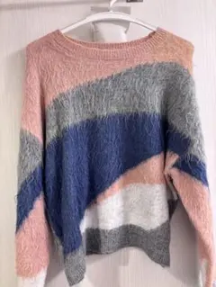 AZUL by MOUSSY 長袖セーター ストライプ柄