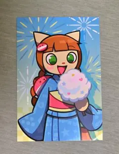 ポップンミュージック ニャミ カラオケの鉄人 箔押しチケット風カード