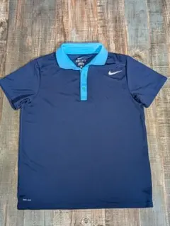 NIKE ナイキ ゴルフ ネイビー ブルー ポロシャツ Lサイズ