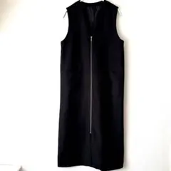 【a.v.v】ジャンパースカート　ジレ　フロントファスナー　ジャンスカ　2way