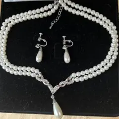パールネックレス、イアリングセット