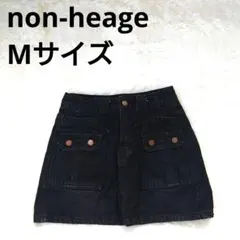 2475 non-heage 内側パンツ型 デニムスカート 平成ギャル 台形 M