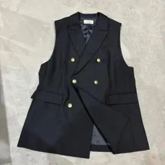 美品✨人気✨ジャーナルスタンダードレリューム　T/Wギャバネイビージレ　ベスト