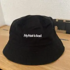 バケットハット 黒 My Hair is Bald
