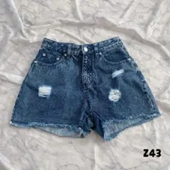 ダメージデニム ショートパンツ S 切りっぱなし 美品
