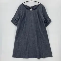 MAGLIE マーリエ 半袖ひざ丈ワンピース グレーのサムネイル