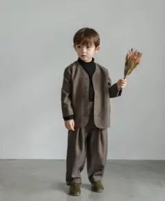 riziere シングルノーカラージャケットセットアップ 100cm