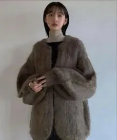 CLANE COLOR MOHAIR SHAGGY CARDIGANのサムネイル
