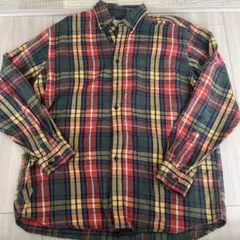 古着 90s L.L.Bean 長袖BDシャツ ネルシャツ チェック　Lサイズ