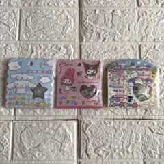新品　サンリオ　キャラクターおはじきシールフレークセット