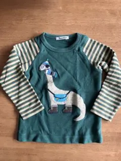 familiar 恐竜刺繍 長袖カットソー 100