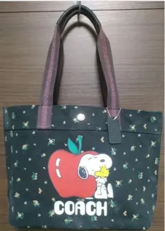 COACH×スヌーピー トートバッグ
