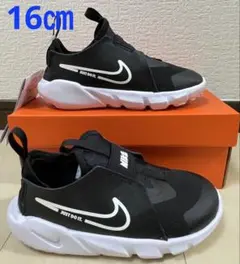 ⑦新品ナイキNIKE☆フレックスランナー16㎝ブラック/ホワイトフォト002