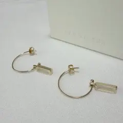 PAS TIERRA K10 ホワイトカルセドニー フープピアスのサムネイル